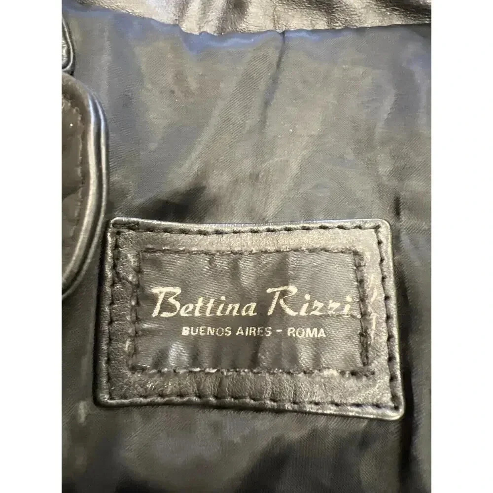 Bettina Rizzi Buenos Aires Designer Womens Black Genuine Leather Full Zi… - Picture 4 of 12